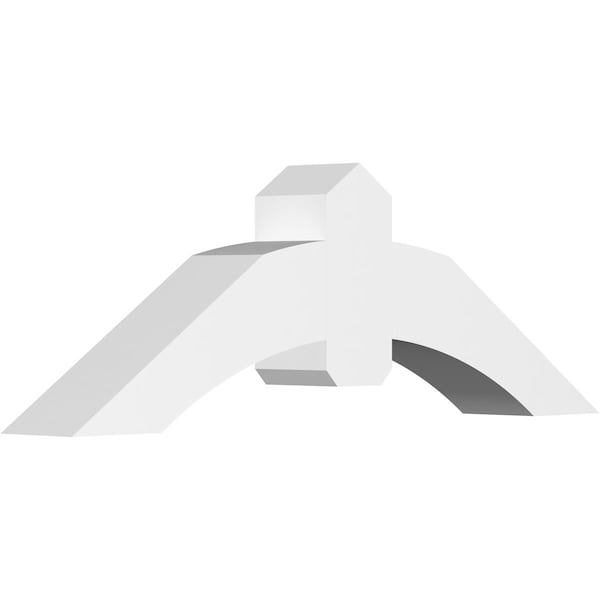 Ekena Millwork Archdale Architectural Grade PVC Gable Bracket, 48"W x 16"H x 6"D x 6"F, 8/12 Pitch GBP048X16X0606ARC00 - main